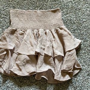 Preppy brown flows skirt!